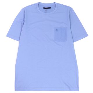 美品 ルイヴィトン LOUIS VUITTON Tシャツ カットソー 20SS 半袖 ショートスリーブ インサイドアウト ロゴ トップス メンズ L ライトブルー