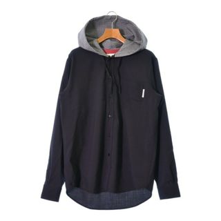 マルニ(Marni)のMARNI マルニ カジュアルシャツ 46(M位) 黒xグレー(チェック) 【古着】【中古】(シャツ)