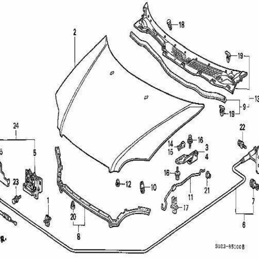 ホンダ(ホンダ)のホンダ 3D シビック ラバー ボンネットシール  メーカー純正品 純正 JDM 自動車/バイクの自動車(車種別パーツ)の商品写真