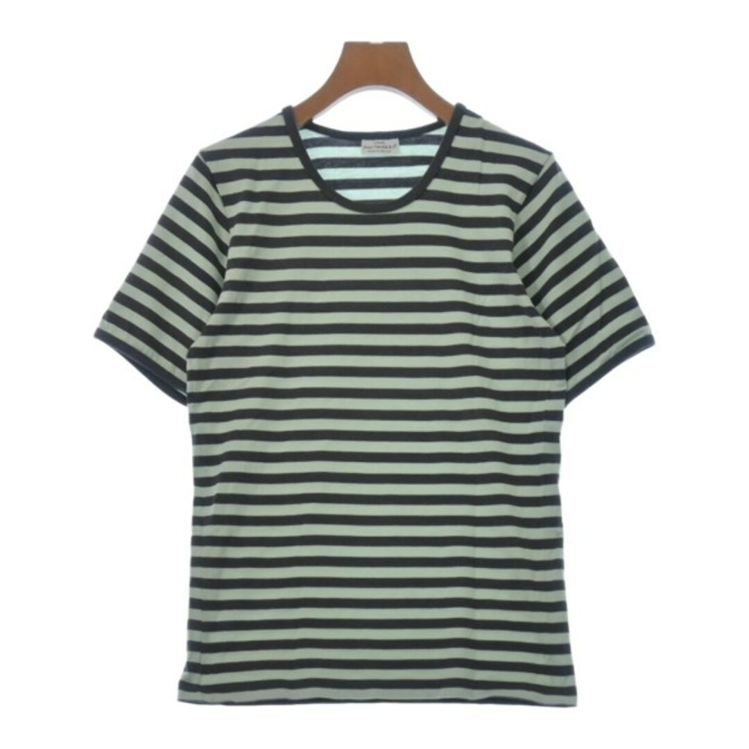 marimekko(マリメッコ)のmarimekko Tシャツ・カットソー XS 緑系xグレー系(ボーダー) 【古着】【中古】 レディースのトップス(カットソー(半袖/袖なし))の商品写真