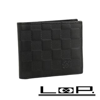 LOUIS VUITTON - ■新同■　ルイヴィトン ２つ折り 財布 ダミエ アンフィニ マルコ ノワール N63334 箱 【106668】