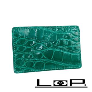 ルイヴィトン(LOUIS VUITTON)の■新同■　ルイヴィトン カード ケース 名刺 定期 入れ クロコダイル グリーン 緑 箱  【110498】(名刺入れ/定期入れ)