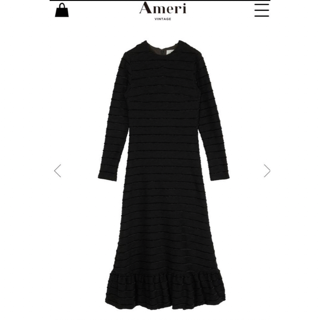 Ameri VINTAGE(アメリヴィンテージ)のLUXURY BALLON HEM CUT DRESS レディースのワンピース(ロングワンピース/マキシワンピース)の商品写真