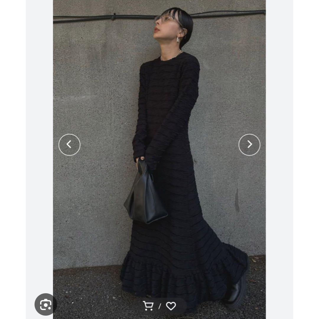 Ameri VINTAGE(アメリヴィンテージ)のLUXURY BALLON HEM CUT DRESS レディースのワンピース(ロングワンピース/マキシワンピース)の商品写真