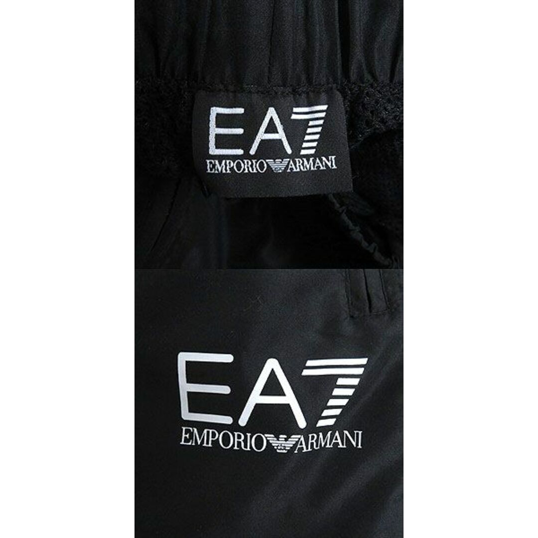 Emporio Armani(エンポリオアルマーニ)の【ドンドン見直し】美品□黒タグ　EA7/エンポリオアルマーニ イーエーセブン　ロゴ/ラインデザイン　トラックパンツ　黒　S　正規品 メンズのパンツ(その他)の商品写真