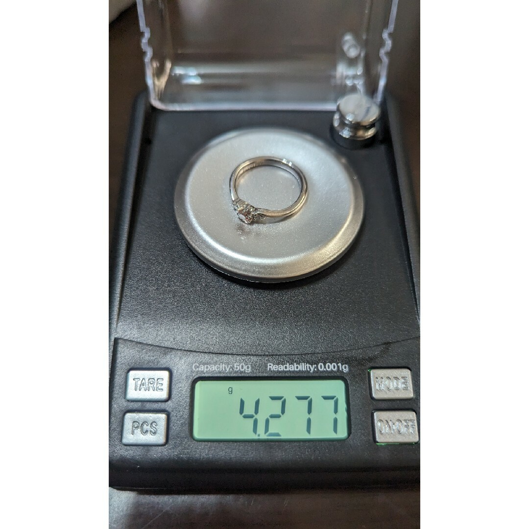 Four Heart☆Pt1000 ピンクブラウンダイヤリング 0.128ct レディースのアクセサリー(リング(指輪))の商品写真