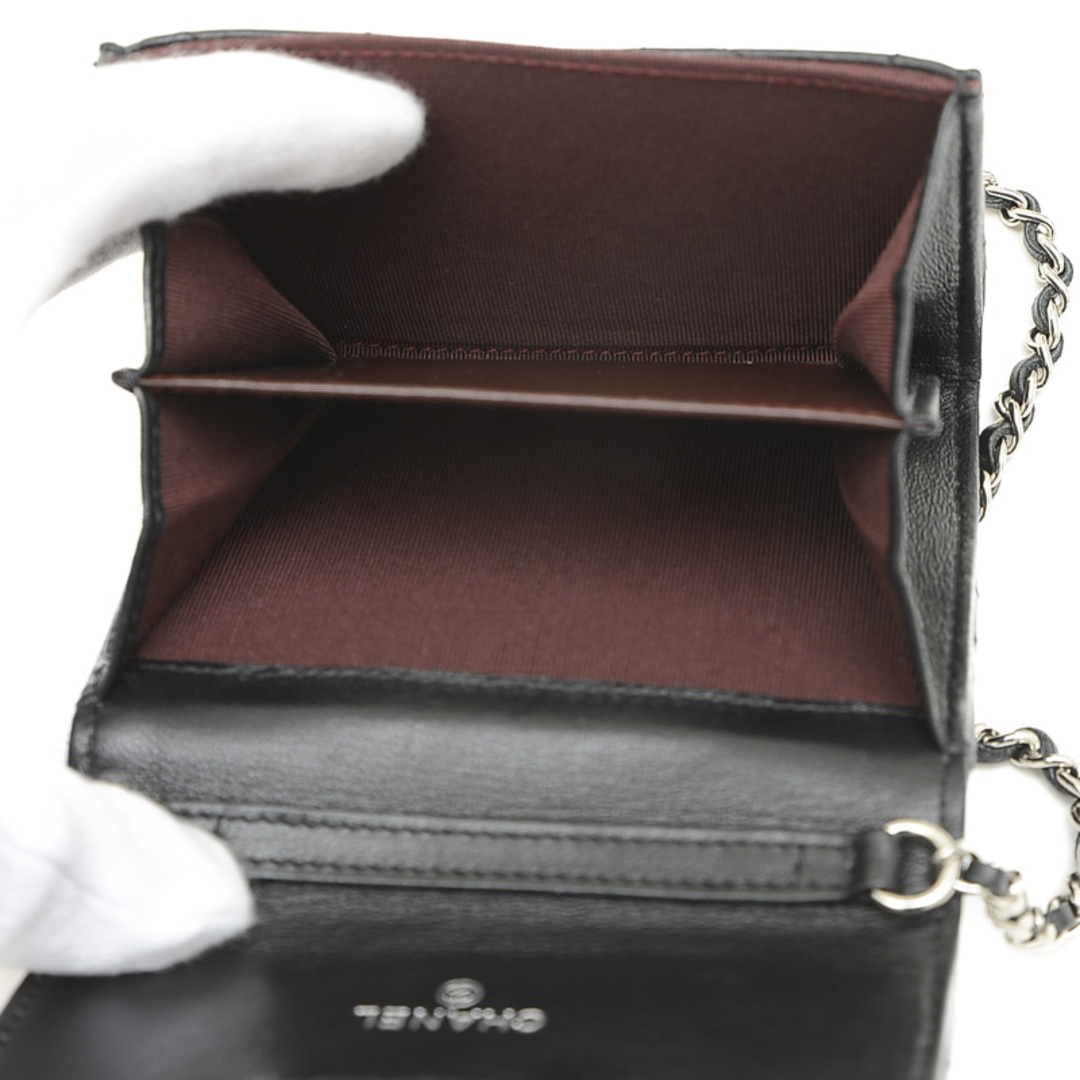 CHANEL(シャネル)のシャネル マトラッセ チェーンショルダー ウォレット ラムスキン ブラック AP レディースのファッション小物(財布)の商品写真