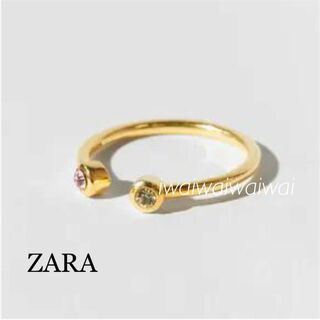 ザラ(ZARA)の新品 ZARA スターリングシルバー 24K ゴールドメッキ リング(リング(指輪))