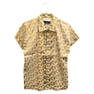 コムデギャルソン(COMME des GARCONS)のtricot COMME des GARCONS トリコ コム デ ギャルソン 90S 97年製 フラワー総柄 マルチシェルボタン 半袖シャツ ゴールド(シャツ)