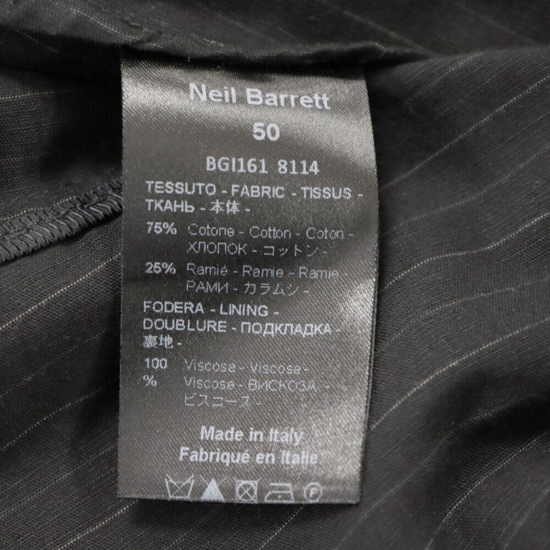 NEIL BARRETT(ニールバレット)のNeil Barrett ニール バレット スリムフィット 2B ストライプ シングルテーラードジャケット ブラック BGI161 8114 メンズのジャケット/アウター(テーラードジャケット)の商品写真