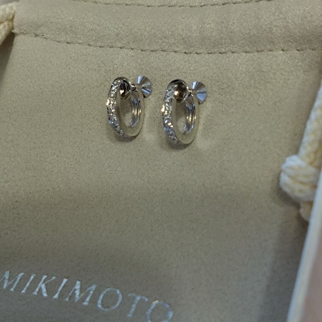 MIKIMOTO(ミキモト)の【超美品】ミキモト　ダイヤモンドイヤリング レディースのアクセサリー(イヤリング)の商品写真