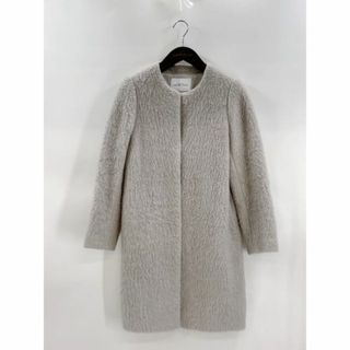 ユナイテッドアローズグリーンレーベルリラクシング(UNITED ARROWS green label relaxing)の【美品】グリーンレーベルリラクシング　ウールコート　グレー　無地　レディース(ロングコート)