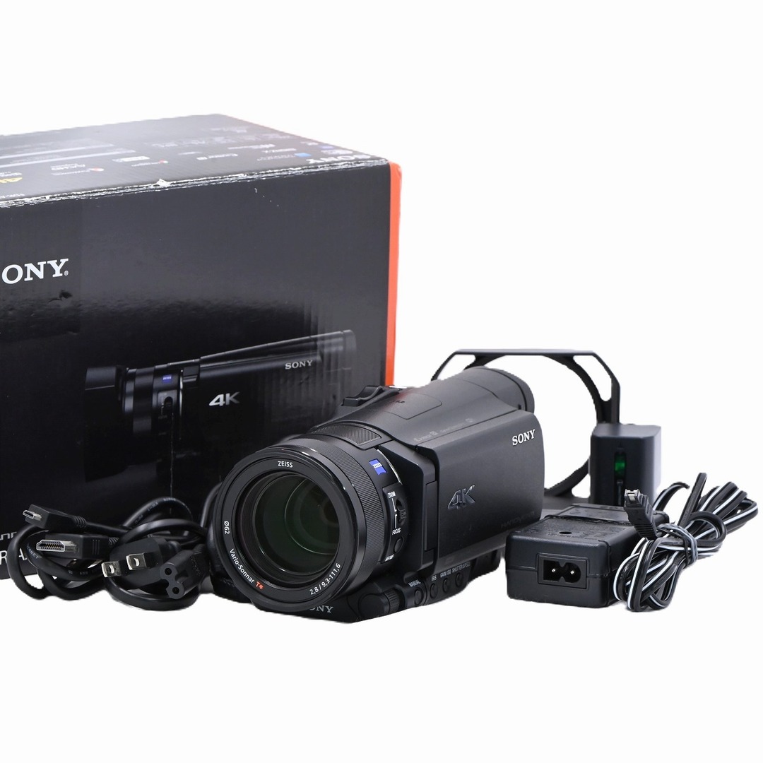 SONY(ソニー)のSONY FDR-AX100 4K 光学12倍 ブラック Handycam スマホ/家電/カメラのカメラ(ビデオカメラ)の商品写真