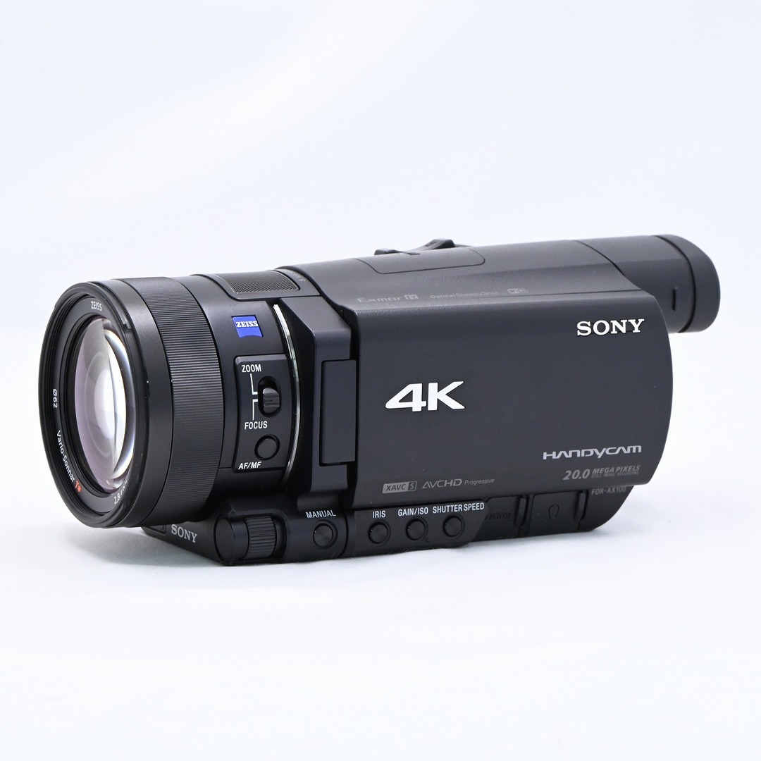 SONY(ソニー)のSONY FDR-AX100 4K 光学12倍 ブラック Handycam スマホ/家電/カメラのカメラ(ビデオカメラ)の商品写真