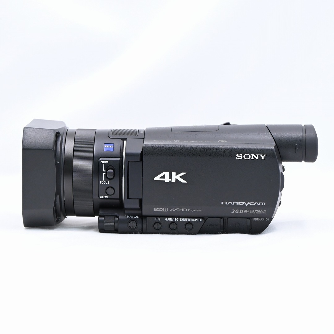 SONY(ソニー)のSONY FDR-AX100 4K 光学12倍 ブラック Handycam スマホ/家電/カメラのカメラ(ビデオカメラ)の商品写真