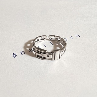 シルバーリング 925 銀 ベルト チェーン シンプル ミニマム 韓国 指輪①(リング(指輪))