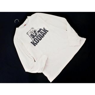 ディッキーズ(Dickies)のDickies ディッキーズ クマ プリント 長袖 カットソー sizeM/白 ◇■ メンズ(Tシャツ/カットソー(七分/長袖))