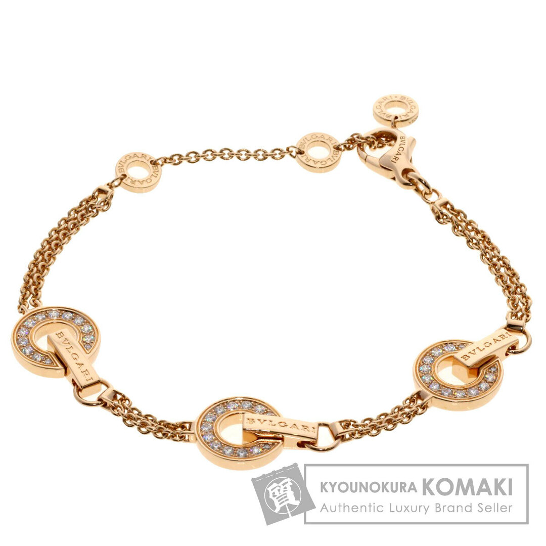 BVLGARI(ブルガリ)のBVLGARI ブルガリブルガリ ダイヤモンド  M/L ブレスレット K18PG レディース レディースのアクセサリー(ブレスレット/バングル)の商品写真