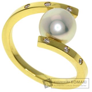 タサキ(TASAKI)のTASAKI ア ファイン バランス アコヤパール 真珠 ダイヤモンド リング・指輪 K18YG レディース(リング(指輪))