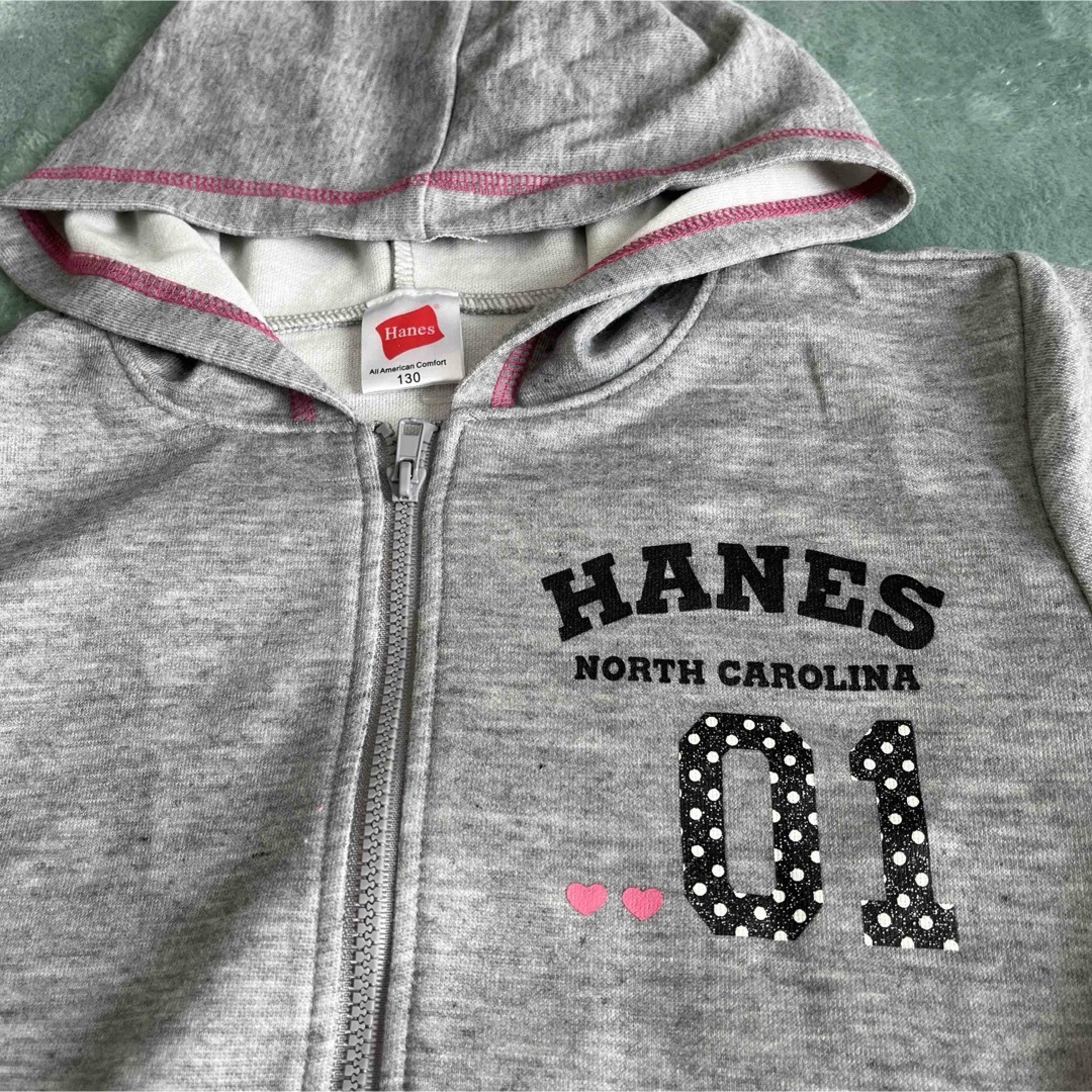 Hanes(ヘインズ)のHANES パーカー キッズ/ベビー/マタニティのキッズ服女の子用(90cm~)(ジャケット/上着)の商品写真