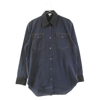 ロエベ(LOEWE)のLOEWE ロエベ 襟袖 色切替 長袖シャツ S359337XE9 ネイビー/ブラック(シャツ)