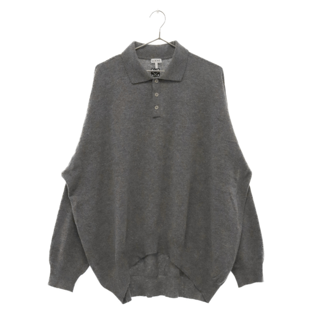 LOEWE(ロエベ)のLOEWE ロエベ 22AW Polo Collar Relaxed Fit Wool Sweater ポロカラーリラックス セーター グレー H526Y14KCM メンズのトップス(ニット/セーター)の商品写真