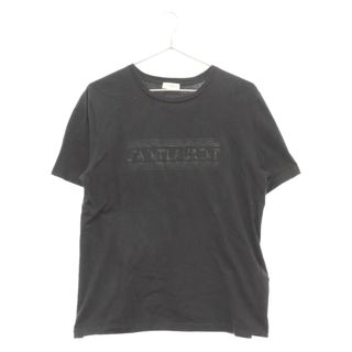 サンローラン(Saint Laurent)のSAINT LAURENT PARIS サンローランパリ 21SS Bauhaus Tee 631836YBVP2 バウハウス ロゴプリント クルーネック半袖Tシャツ ブラック(Tシャツ/カットソー(半袖/袖なし))