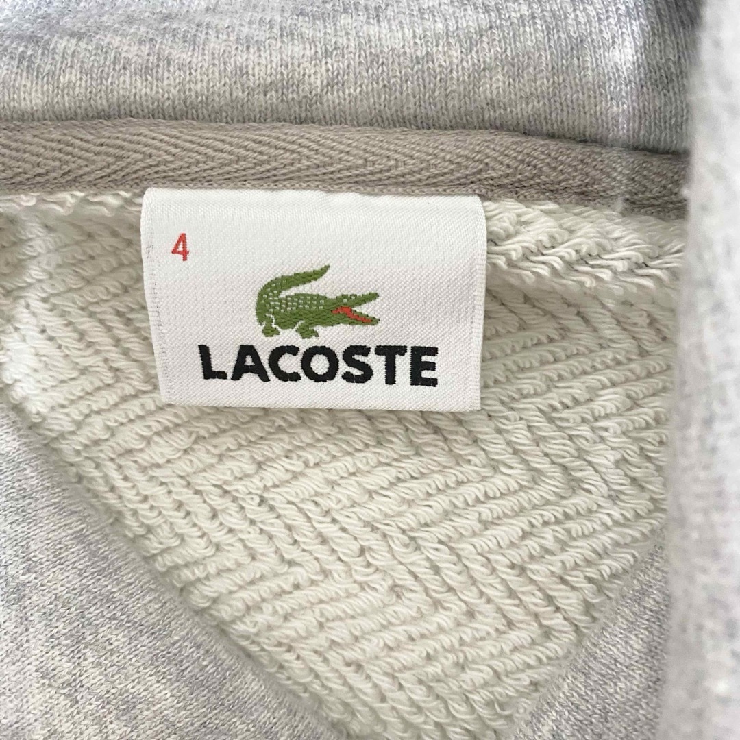 LACOSTE(ラコステ)のLACOSTEラコステ　スウェット　トレーナー　グレー　メンズL 裏起毛なし メンズのトップス(スウェット)の商品写真