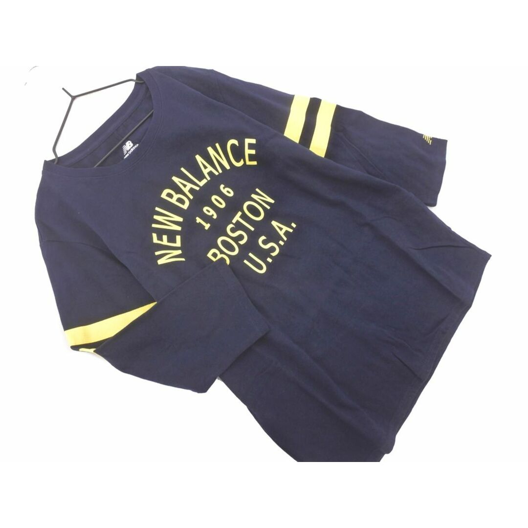 New Balance(ニューバランス)のNew Balance ニューバランス プリント ロゴ 刺繍 Tシャツ sizeXL/紺 ■◇ レディース レディースのトップス(Tシャツ(長袖/七分))の商品写真