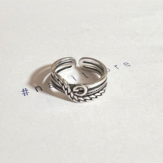 シルバーリング 925 ベルト チェーン 複雑 変則的 ジオメトリック 指輪③(リング(指輪))