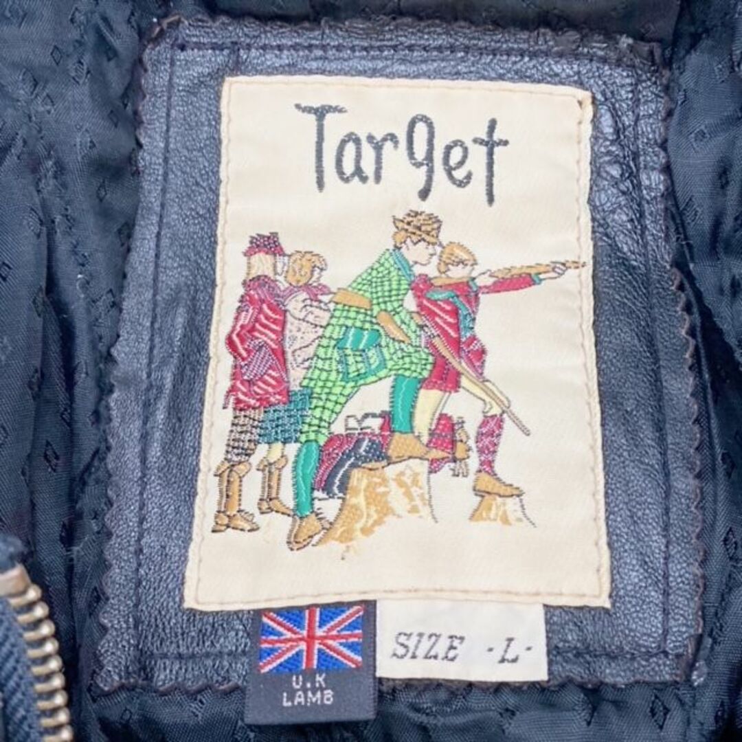 Target(ターゲット)の羊革　TARGETTO ターゲット　レザージャケット　Lサイズ　高級　ブルゾン メンズのジャケット/アウター(レザージャケット)の商品写真