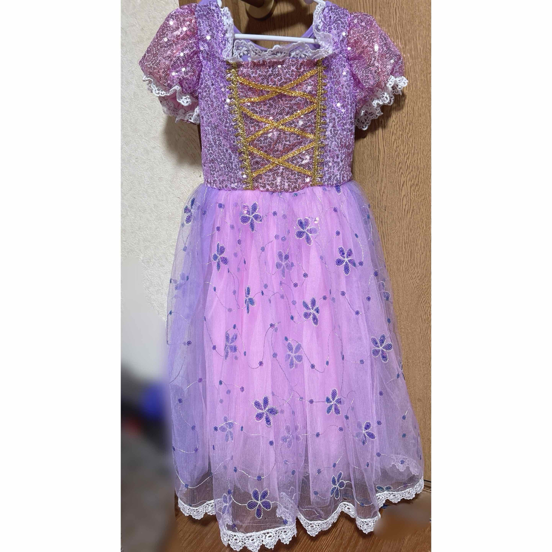 ラプンツェル風 プリンセス ドレス 110 子供 コスプレ ハロウィン 仮装 | フリマアプリ ラクマ