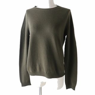 ジルサンダー(Jil Sander)の美品◎伊製 JIL SANDER ジルサンダー JSWI754001 WIY10008 レディース ウール×カシミヤ系 長袖 ニットプルオーバー カーキグリーン 36(ニット/セーター)