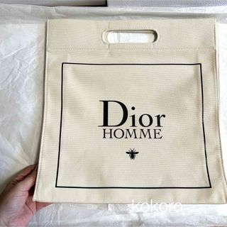 ディオール(Dior)のdiorhommeハンドバッグ トートバッグ キャンバスBEEミツバチノベルティ(トートバッグ)