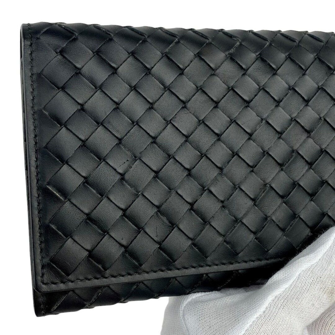 Bottega Veneta(ボッテガヴェネタ)の■美品■　ボッテガヴェネタ イントレチャート 長財布 サイフ ブラック レザー 【107740】 メンズのファッション小物(長財布)の商品写真