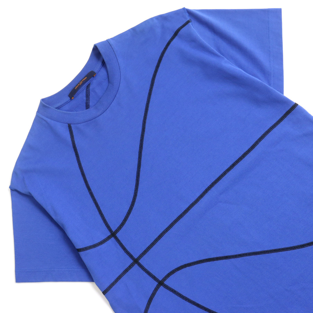 LOUIS VUITTON(ルイヴィトン)の美品 LOUIS VUITTON ルイヴィトン NBA エヌビーエー 2021年製 HKY22W コットン100% エンブロイダリーディテール バスケットボール刺繍 クルーネック NBAロゴ 半袖Ｔシャツ/カットソー ブルー XS イタリア製 正規品 メンズ メンズのトップス(Tシャツ/カットソー(半袖/袖なし))の商品写真