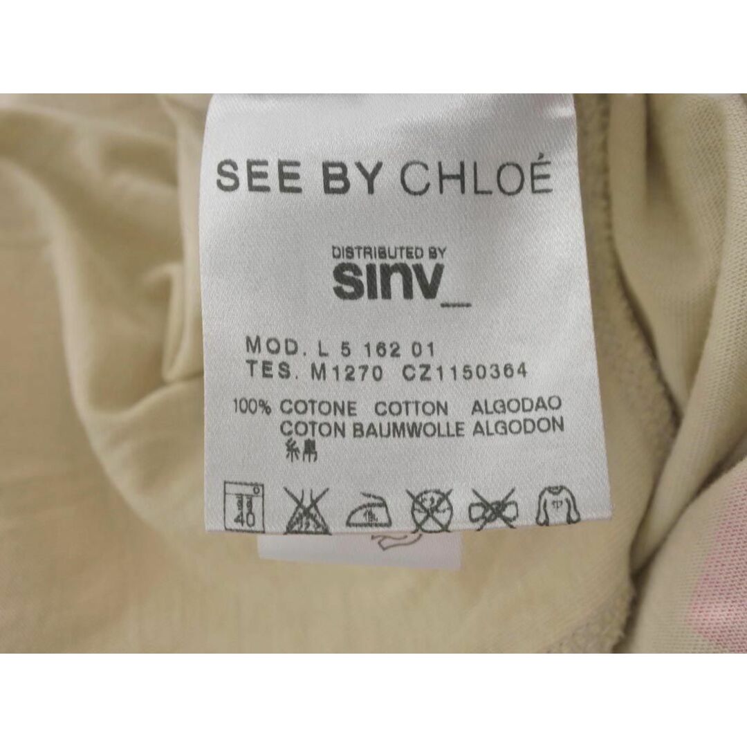 SEE BY CHLOE(シーバイクロエ)のシーバイクロエ 7分袖 プリント チュニック ワンピース size40/ベージュ ■◇ レディース レディースのワンピース(ミニワンピース)の商品写真