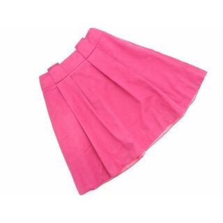 キュー(Q)のQ キュー スウェード調 タック フレア スカート size1/ピンク ◇■ レディース(ミニスカート)