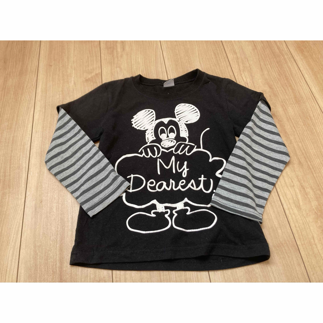 Disney(ディズニー)の西松屋　ミッキー長袖Tシャツ110センチ キッズ/ベビー/マタニティのキッズ服男の子用(90cm~)(Tシャツ/カットソー)の商品写真
