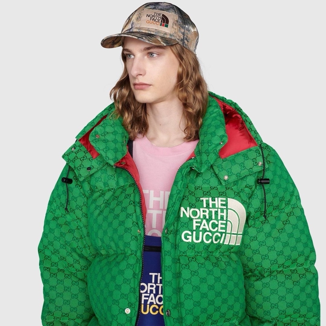 GUCCI - 新品L GUCCI x THE NORTH FACE GG柄 希少グリーンの GUCCI - 新品L GUCCI x THE NORTH FACE GG柄 希少グリーンの