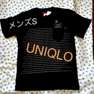 ユニクロ(UNIQLO)の新品未使用ミッキーT ボーダー　ポケットあり(Tシャツ/カットソー(半袖/袖なし))