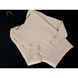 ユナイテッドアローズ(UNITED ARROWS)のジュエルチェンジズ ユナイテッドアローズ カシミヤ100% Vネック ニット セーター ベージュ ◇■ レディース(ニット/セーター)