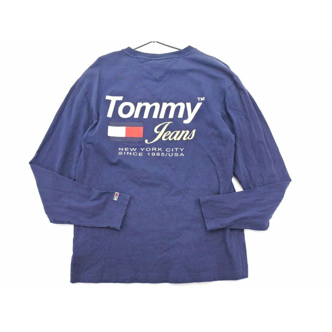 TOMMY HILFIGER(トミーヒルフィガー)のTOMMY HILFIGER トミーヒルフィガー ロゴ プリント カットソー sizeS/紺 ◇■ メンズ メンズのトップス(Tシャツ/カットソー(七分/長袖))の商品写真