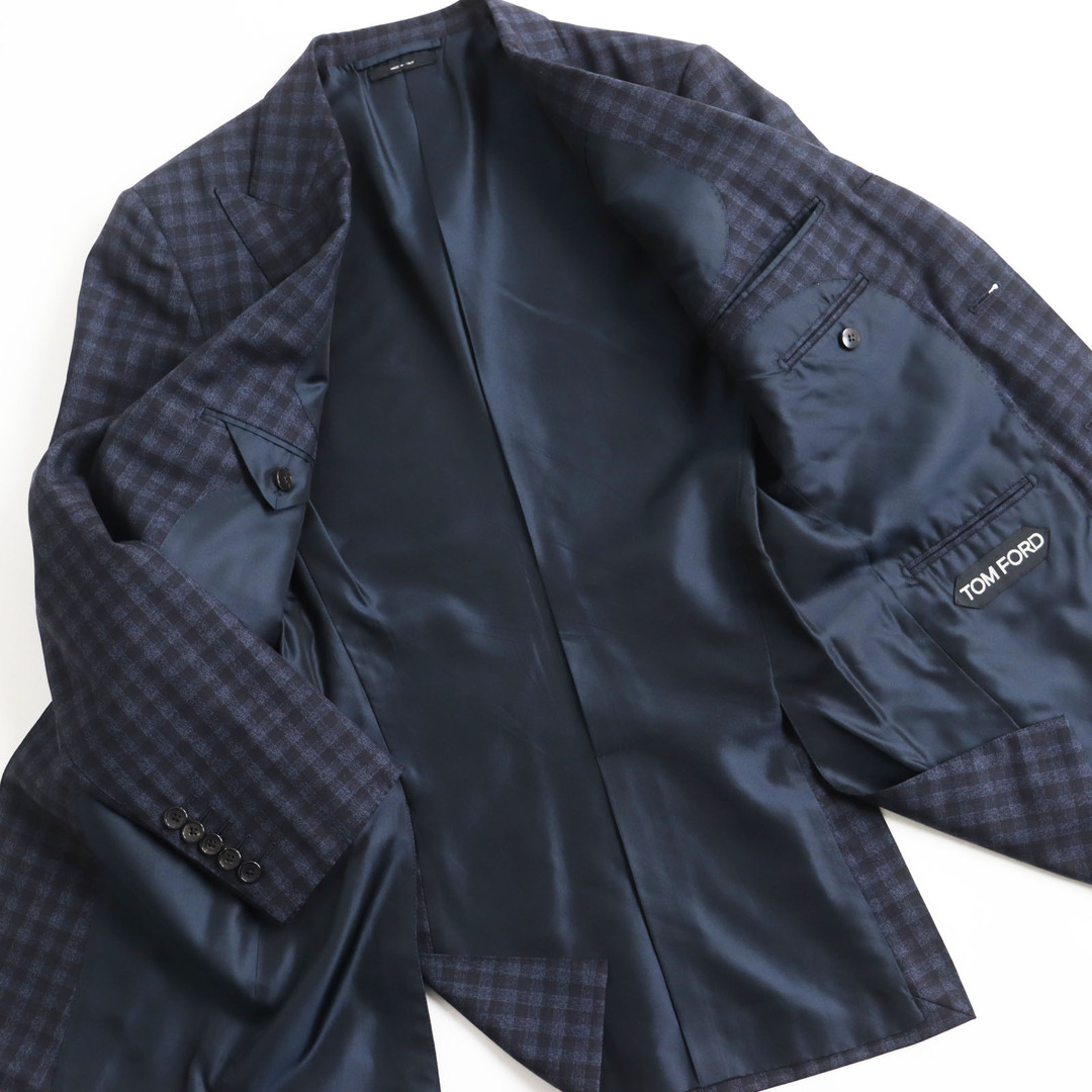 TOM FORD - 美品 TOM FORD トムフォード 裏地シルク混 チェック TOM FORD - 美品 TOM FORD トムフォード 裏地シルク混 チェック