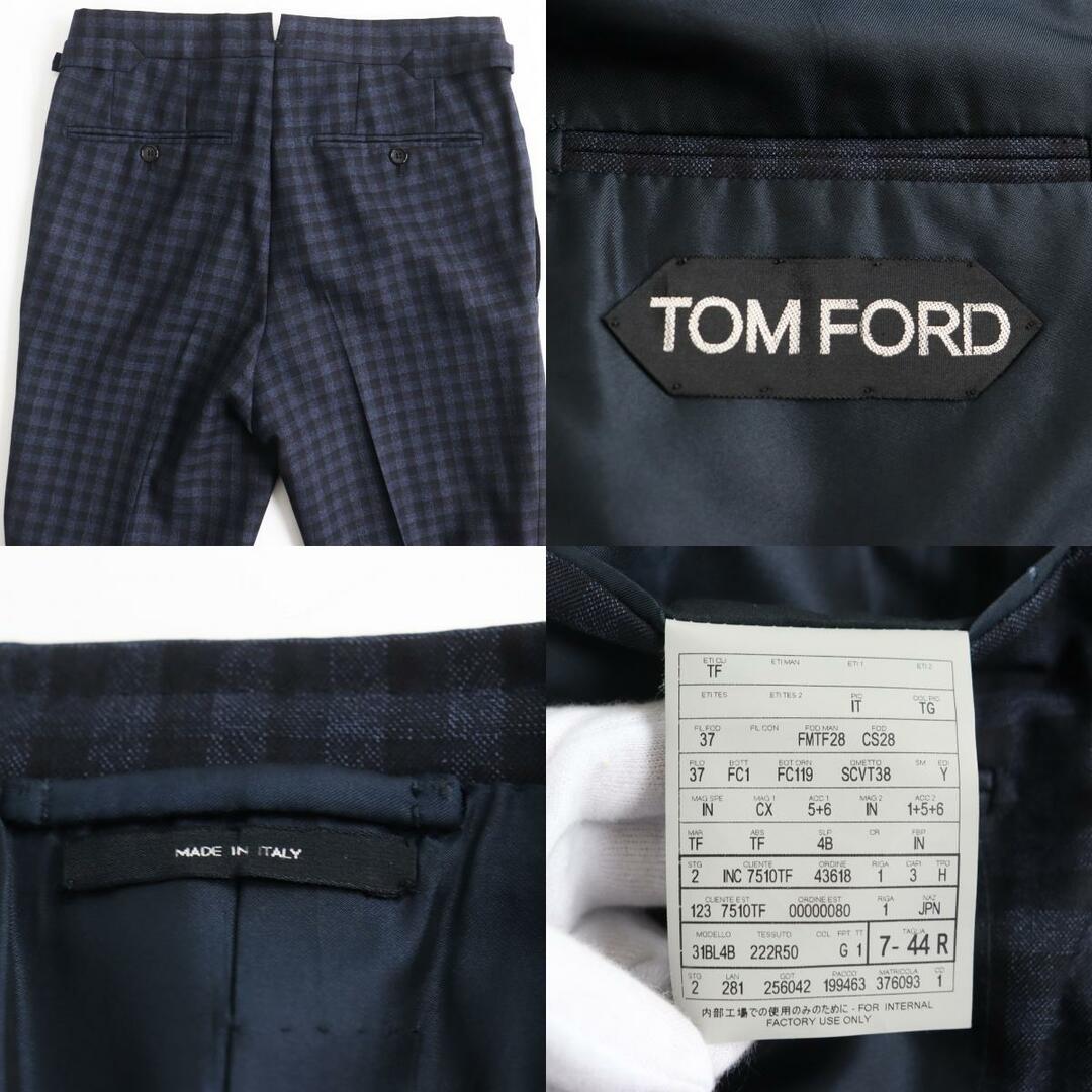 TOM FORD - 美品 TOM FORD トムフォード 裏地シルク混 チェック TOM FORD - 美品 TOM FORD トムフォード 裏地シルク混 チェック