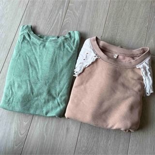 ジーユー(GU)の140サイズ　長袖２点　トレーナー　ニット　春(Tシャツ/カットソー)