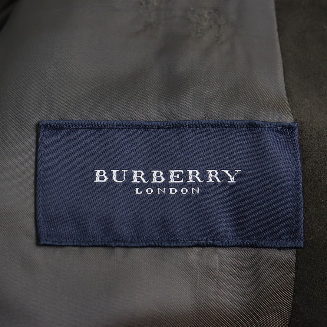 未使用品 BURBERRY LONDON バーバリーロンドン スウェードレザー調 シングル テーラードジャケット カーキ M 日本製 正規品 メンズ メンズのジャケット/アウター(テーラードジャケット)の商品写真