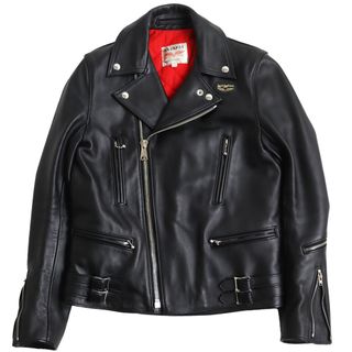 ルイスレザー(Lewis Leathers)の極美品 Lewis Leathers ルイスレザー ライトニング レザー AVIAKIT ダブルライダースジャケット ブラック 36 イングランド製 メンズ(ライダースジャケット)