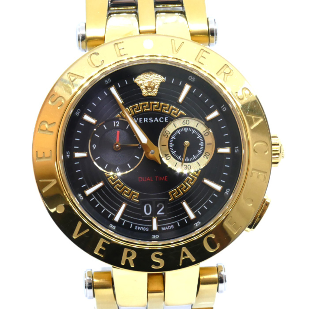 VERSACE(ヴェルサーチ)のVERSACE ヴェルサーチ Vレース デュアルタイム 腕時計 電池式 VEBV00519 メンズ【中古】 メンズの時計(腕時計(アナログ))の商品写真