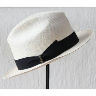 ボルサリーノ(Borsalino)の新品【ボルサリーノ 】パナマハット 麦わら帽子 ショートブリム ナチュラル 57(ハット)